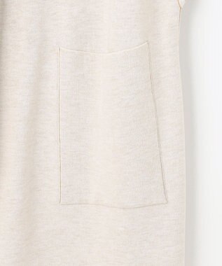 自由区 【洗える】リバーシブルニットジレ キャメル系