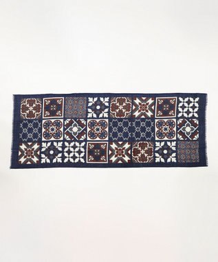 JOSEPH ABBOUD 【イタリア製】クレイジーパターン ストール ネイビー系6