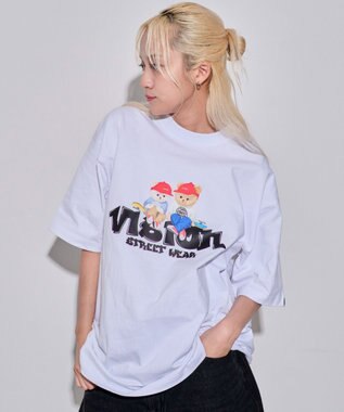 WEGO 【ユニセックス着用ITEM/MLサイズ展開】別注VISIONベアグラフィックT（SS） ホワイト