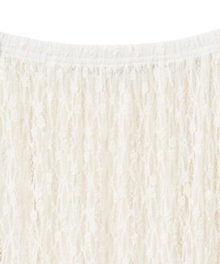Green Parks ２ＷＡＹパネル切り替えレースフレアスカート Ivory