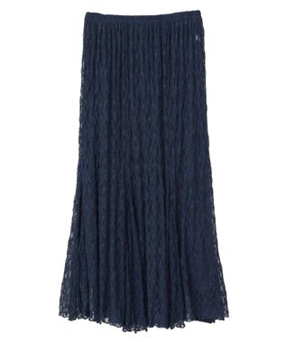 Green Parks ２ＷＡＹパネル切り替えレースフレアスカート Navy