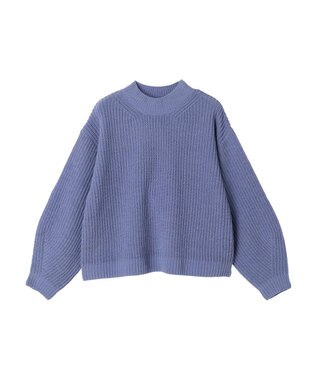 earth music&ecology マットベロアモールプルオーバー Blue