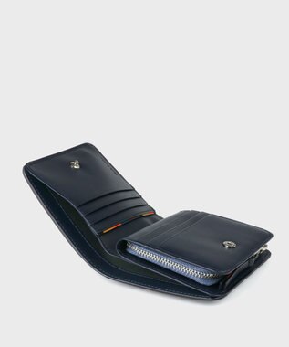 Paul Smith ブライトストライププラー 2つ折り財布 ライトブルー