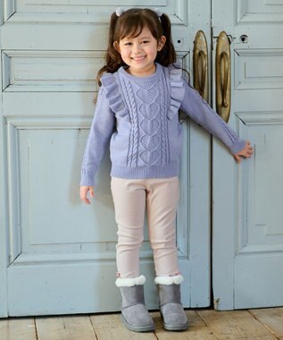 ANY KIDS 7days裏起毛ガーリーパンツ ミルキーベージュ