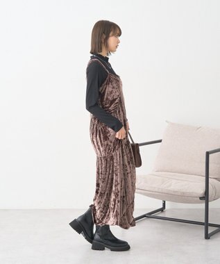 earth music&ecology ラメテレコハイネックプルオーバー Black