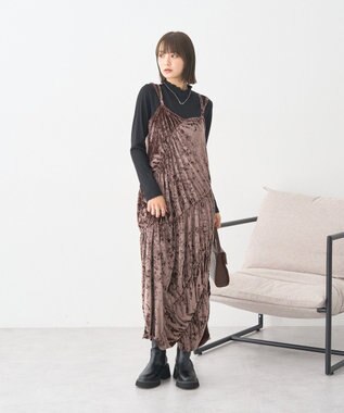 earth music&ecology ラメテレコハイネックプルオーバー Black