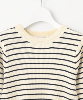 Feroux 【洗える】パフショルダーリブ ニット ホワイト系1