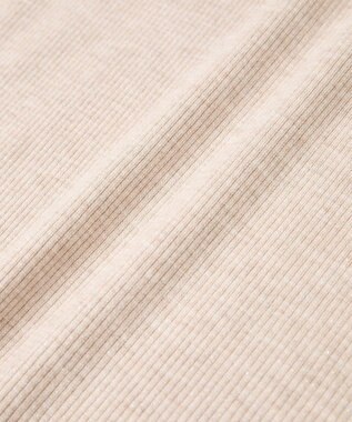 earth music&ecology ラメテレコハイネックプルオーバー Beige