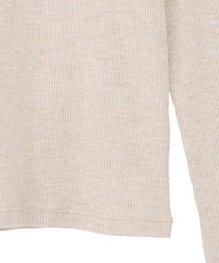 earth music&ecology ラメテレコハイネックプルオーバー Beige