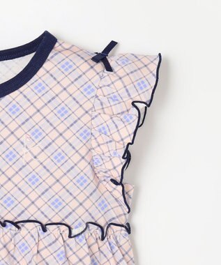 組曲 KIDS 【110-140㎝】 サマーチェックチュニック ピンク