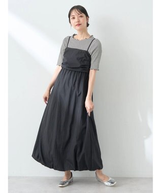 earth music&ecology テックバルーンキャミワンピース Black