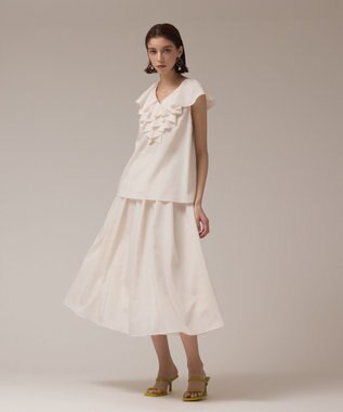 GRACE CONTINENTAL フレアタックスカート キナリ