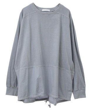 Green Parks ピグメント裾ドロストカットチュニック Sax