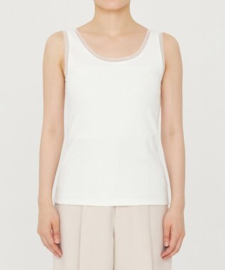 uncrave チュールコンビ タンクトップ（uncrave STANDARD） ホワイト