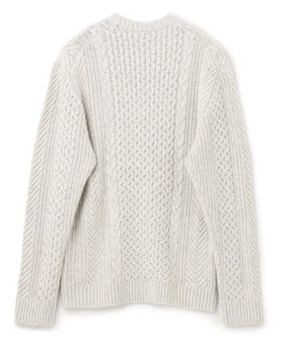 JOSEPH HOMME ヴィスコースメランジケーブル  クルーネック ホワイト系