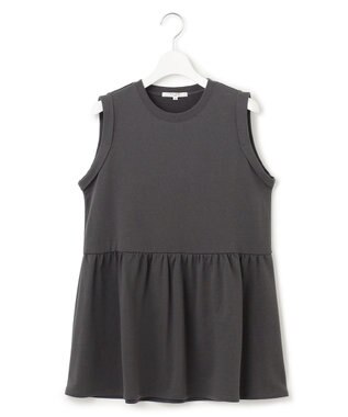 23区 【SLOW/洗える】コンパクトインレー ペプラムヘム カットソー グレー系