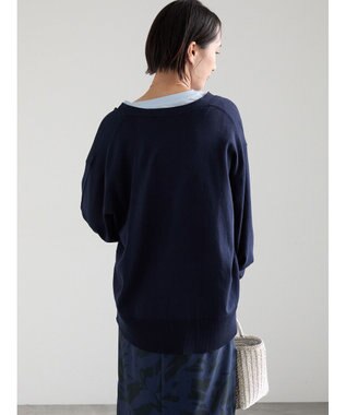 Te chichi 【雑誌掲載アイテム】2WAYカシュクールVネックカーディガン《2026 spring catalog item》 ネイビー