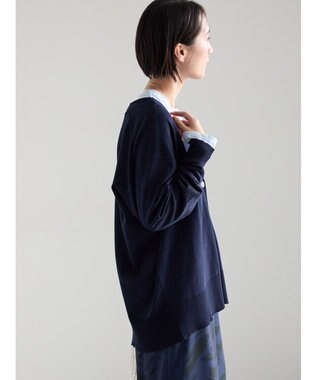 Te chichi 【雑誌掲載アイテム】2WAYカシュクールVネックカーディガン《2026 spring catalog item》 ネイビー