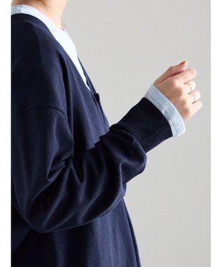 Te chichi 【雑誌掲載アイテム】2WAYカシュクールVネックカーディガン《2026 spring catalog item》 ネイビー