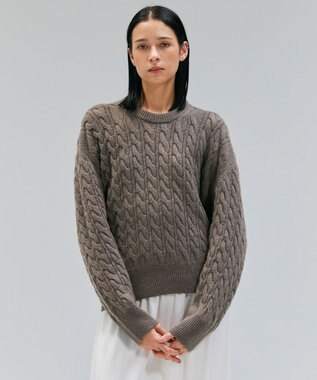 【洗える】SEDONA / ウールカシミヤケーブルニット