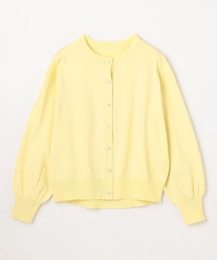 ANY スプリングカラーニットカーディガン イエロー