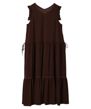 Green Parks ■ＥＳＣＡＲ　ドロストギャザーワンピース Black