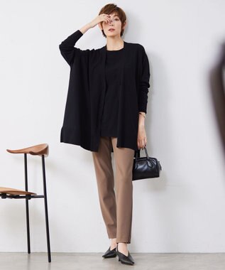 ICB 【洗える】ヴィスコースワイド プルオーバー ブラック系