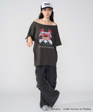 WEGO 別注MetallicaオフショルビッグT 柄2