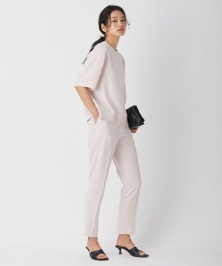 ICB 【新色追加・洗える】 FluidBackSatin Tブラウス ピンクベージュ系