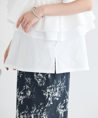 earth music&ecology 【接触冷感】フリルプルオーバー Off White