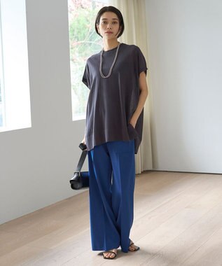 UNFILO フロスティコットン オーバーニット チャコール