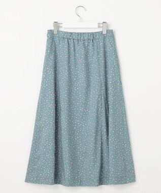 J.PRESS LADIES S 【洗える・イージーケア】スパンローンランダムドット スカート スモーキーグリーン系5