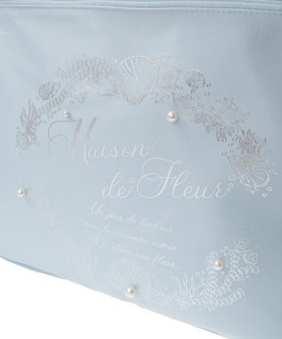Maison de FLEUR シーシェルプリントキャリーオンバッグ Light Blue