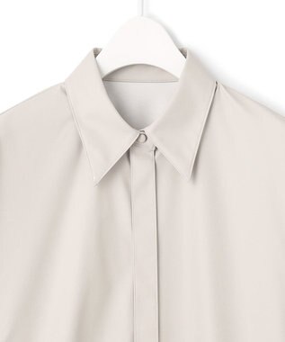 ICB 【洗える】 ライトフェイクレザー シャツ トープ系