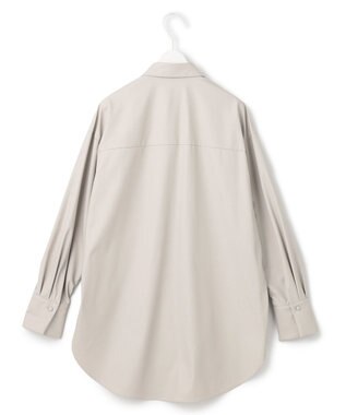 ICB 【洗える】 ライトフェイクレザー シャツ トープ系