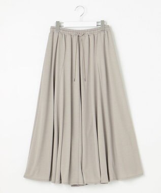 J.PRESS LADIES S 【洗える】ジャージー フレアースカート ベージュ系