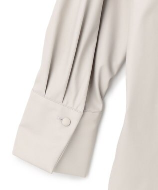 ICB 【洗える】 ライトフェイクレザー シャツ トープ系