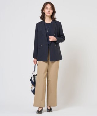 J.PRESS LADIES Traditional print  スクエア スカーフ ネイビー系