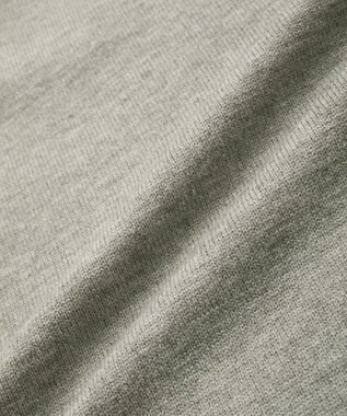 Green Parks もちやわサイドリブニットチュニック Gray Mixture