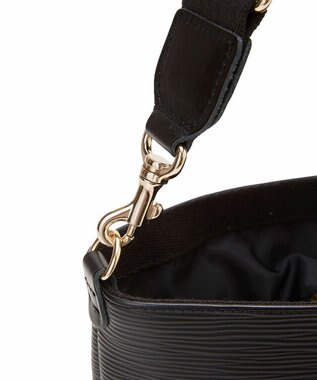 TOPKAPI 【Breath TOPKAPI】RIPPLE リプル ナイロン コンビ ベルト デザイン ショルダー バッグ ブラック