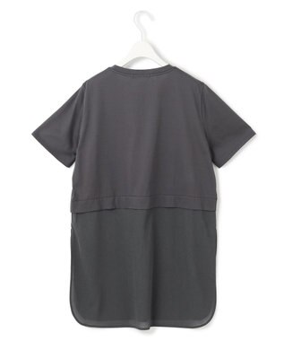 ICB L 【人気のため新色追加・UVケア・洗える】シアージャージーコンビ カットソー チャコール系