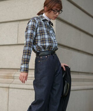 23区 S 【滝沢眞規子さん着用/VERY掲載/洗える】23区DENIM ストレッチ ワイドパンツ ネイビー系