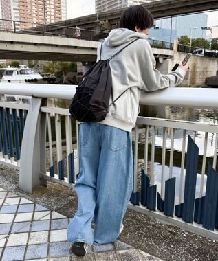 WEGO 【ユニセックス着用ITEM】コードデザインナップサック ブラック