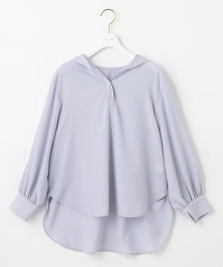 ANY SIS 【洗える】フーディ シャツ ライトブルー