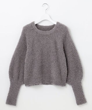 Feroux 【洗える】ブークレーラグラン ニット グレー系