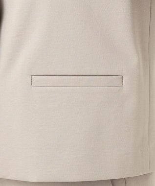 自由区 L 360°FREEウォッシャブノーカラージャケット ベージュ系