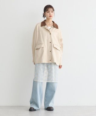 earth music&ecology ハンティングジャケット Ivory