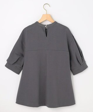 組曲 S 【先行予約・2WAY】レース襟フレンチテリーフレア カットソー チャコールグレー系