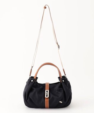 LA BAGAGERIE タックラウンド2WAYミニバッグ ネイビー