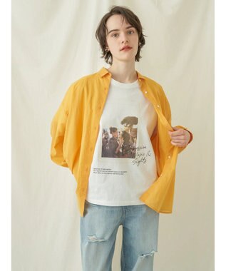 AMERICAN HOLIC 接触冷感＋速乾　強撚シアーボイルＢＩＧシャツ Orange